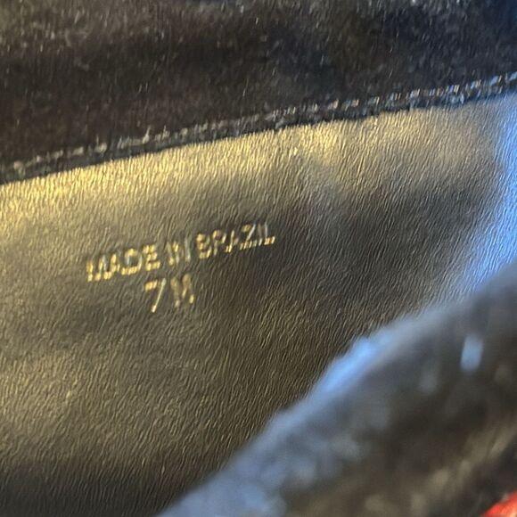 Diane Von Furstenberg Jimson Tall 4" Wedge Boots Suede Boho Tribal Fringe Sz 7 M - Picture 13 of 14